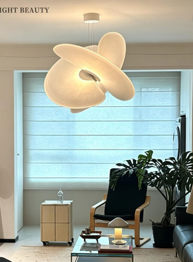北欧创意挑高餐厅吧台吊灯设计师loft民宿复式楼客厅楼梯蚕丝灯具