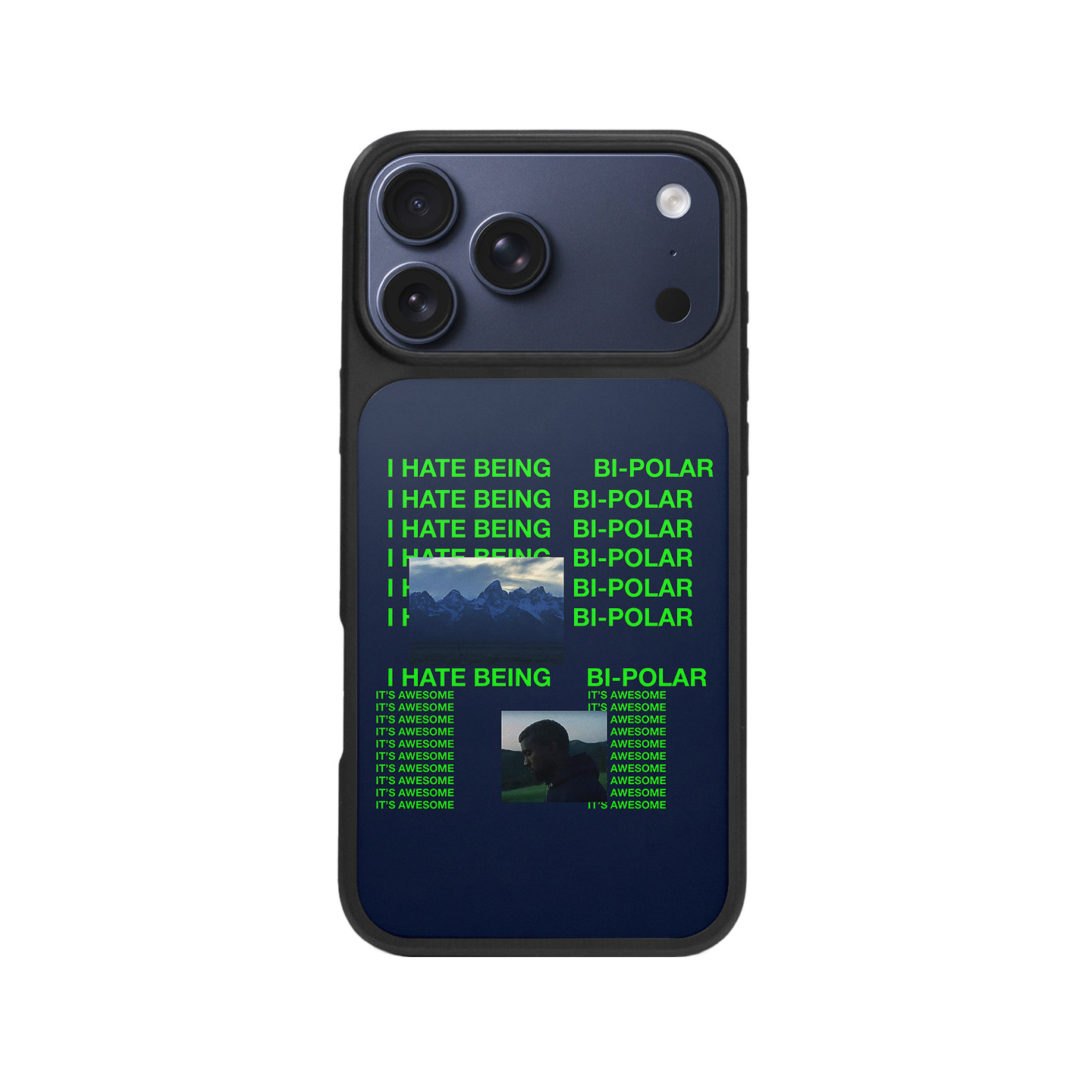 kanye侃爷蓝色原创适用于苹果17防摔15全包12pro雾感磨砂13高级感保护套13软壳16promax手机壳