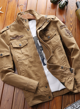 飞行员夹克男春秋棒球服 复古男装军绿外套男士工装春季休闲MA1