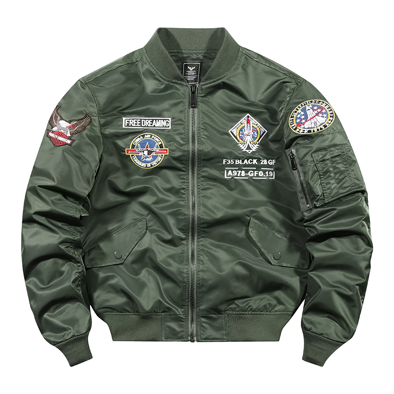 余文乐棒球服大码薄款飞行员夹克