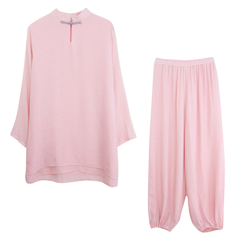 BUDDHIST ZEN WOMENS CLOTHES COTTON AND LINEN TANG CLOTHES CHINESE STYLE LAYMAN CLOTHES WOMENS WHITE MEDITATION CLOTHES ZEN CLOTHES WOMENS TEA CLOTHES