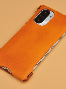 适用于小米 12 pro手机壳男女防摔k40套保护套壳 防摔牛皮真皮