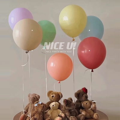 彩色环保乳胶10寸气球套装充氦气飘空小气球儿童生日布置惊喜礼物