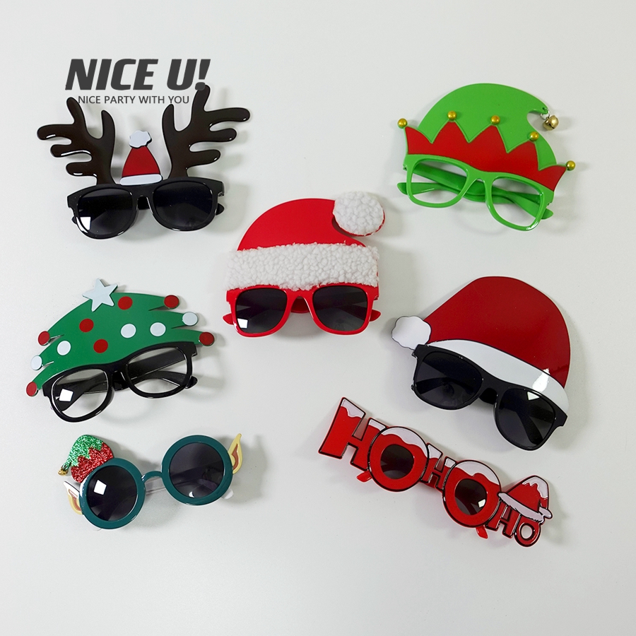 圣诞节派对装饰眼镜搞怪大面具