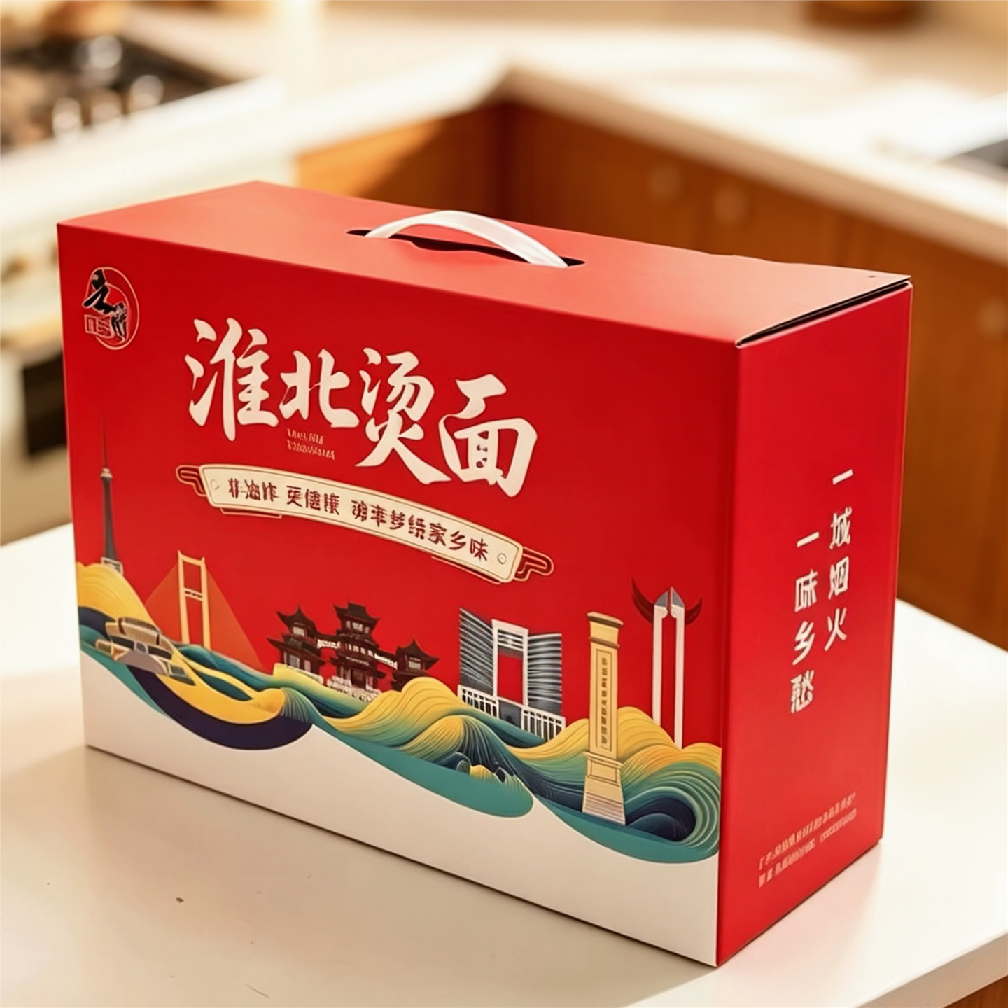 吾符优品淮北羊油烫面徐州萧县米线冷面速食非油炸含配料礼品盒装