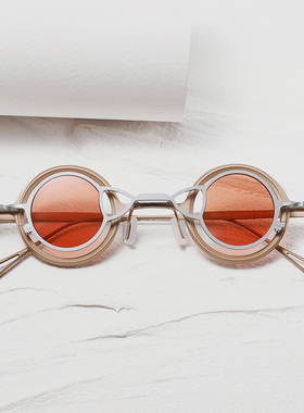 磁吸套镜超小圆框潮流新品墨镜纯钛套圈圈镜墨镜双层磁铁时尚细框