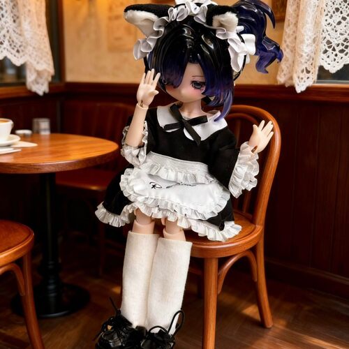 女仆装8分bjd12分ob11娃衣11-17厘米阿巳体可动人偶娃娃衣服裙子
