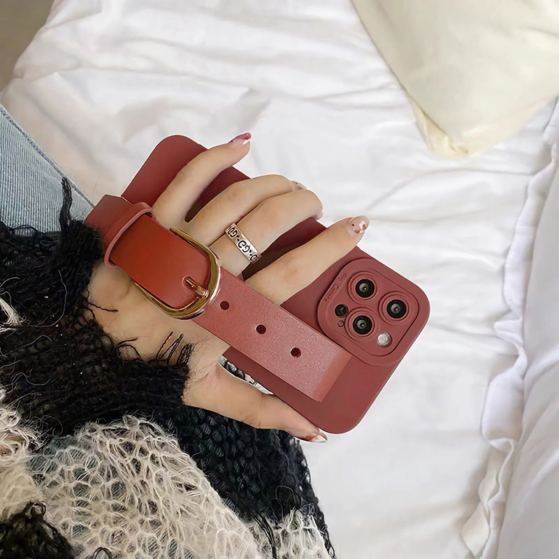 K80适用小米17手机壳turbo4Pro戚薇同款K70红米Note 15 14 13腕带15C 14C 12R 11T皮带扣K60酒红K50至尊版K40