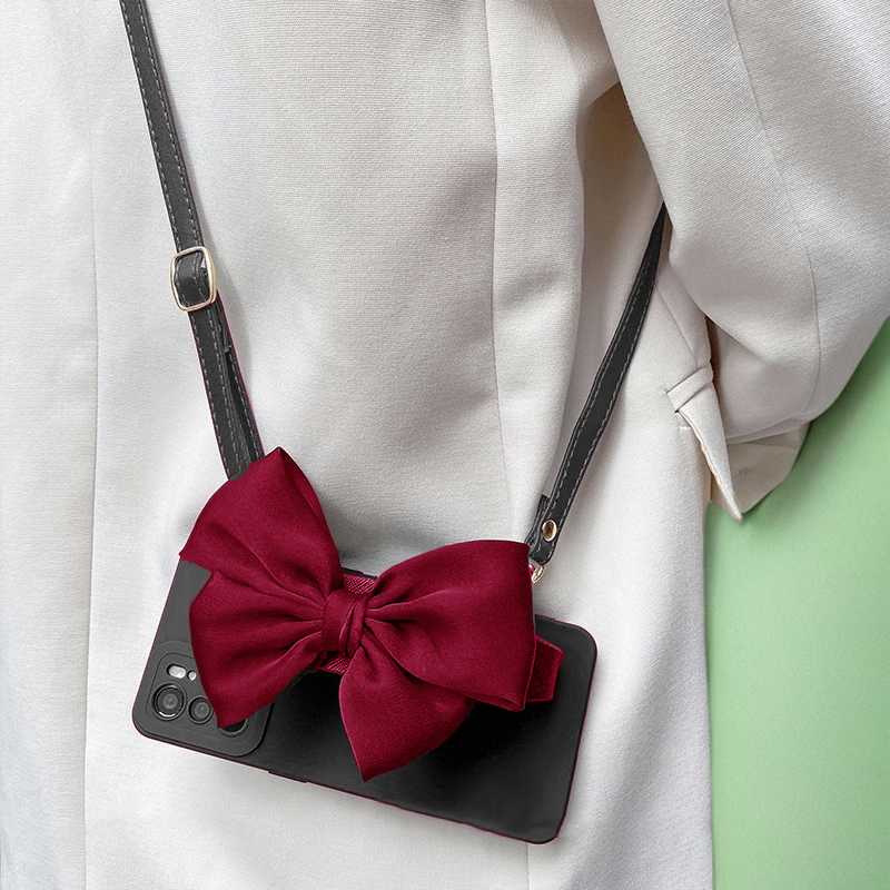 oppo适用A5手机壳Reno14 13 12 11 K10K9蝴蝶结手腕带Find X8X7X6X5X3X2挂绳A3A2A1Pro撞色A36A72A96A57套A58