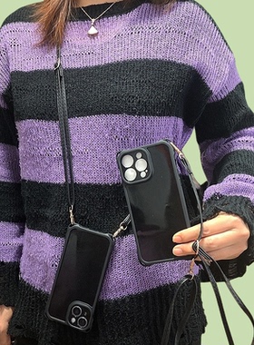 OPPO适用A3手机壳A5四角挂孔扣Find X8X7X6 Pro黑色Reno 14 13 K12 K11 10 9 8 7斜挎背带挂绳A58A35A36女A97