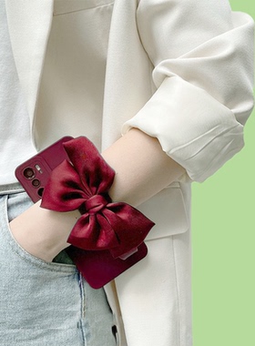 C55三星S24fe手机壳S25Ultra蝴蝶结腕带S23S22S21S20背带斜挎A56A55A54A53A52挂绳A36A35A34A25A24适用Note10