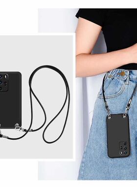 Air适用iPhone17手机壳16苹果15 14 Plus背带斜跨13 12 11 Pro Max皮绳XR皮质XS斜挎挂绳8女款7P黑色全包套6S