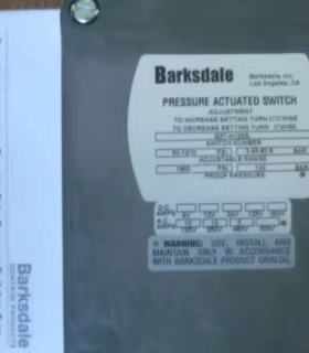 BARKSDALE巴士德 B2T-H48SS-P5压力开关