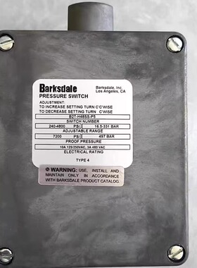 BARKSDALE巴士德 B2T-H48SS-P5压力开关