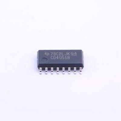 CD4051BNSR 模拟开关/多路复用器 CD4051B, CD4052B, CD4053B 单8