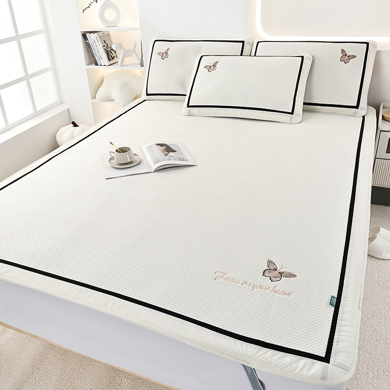 【浮光蝶影】2025新款A类凉感席母婴可用冰豆豆凉席三件套可机洗