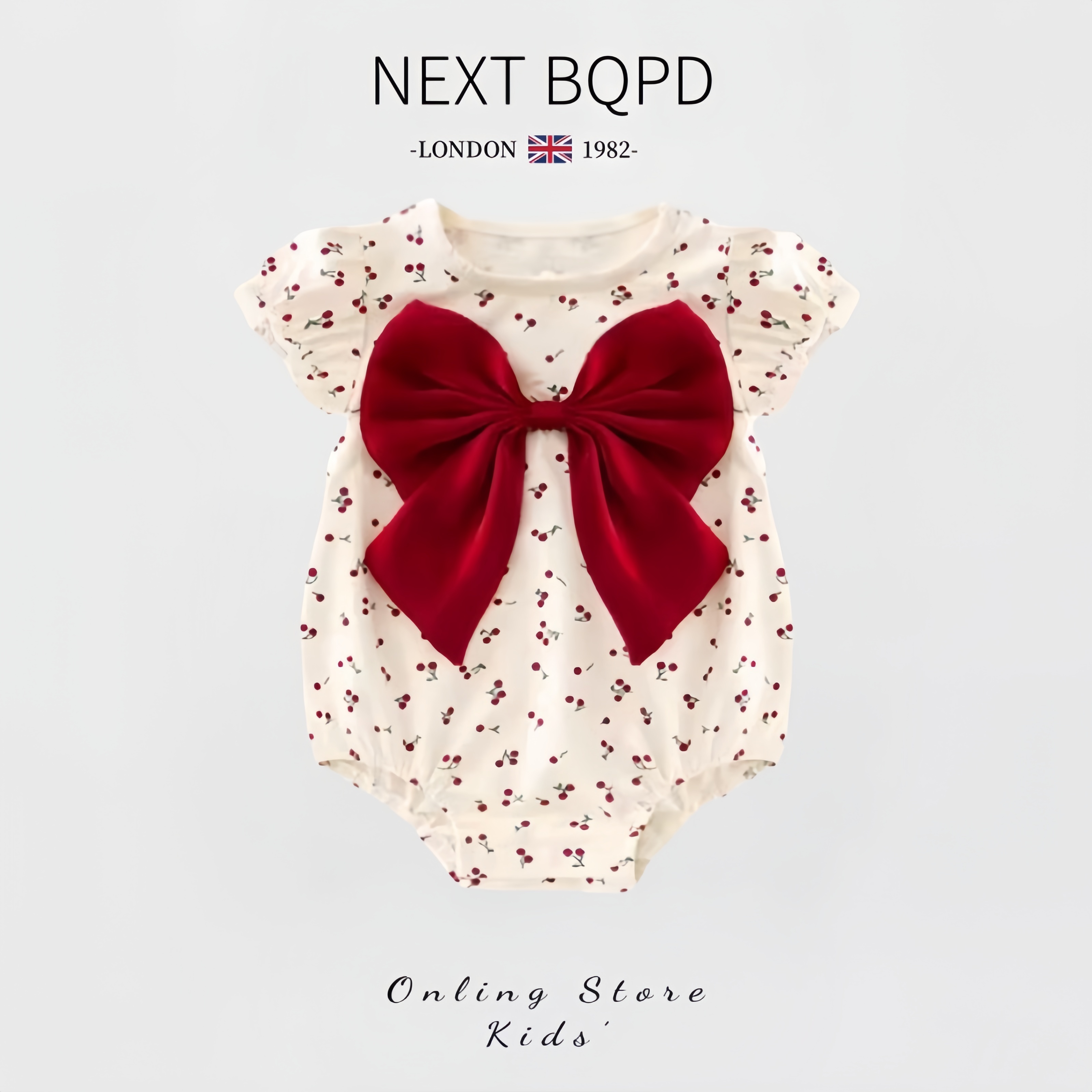 NEXT BQPD婴儿夏季纯棉衣服女宝宝公主包屁衣满月百天周岁礼服