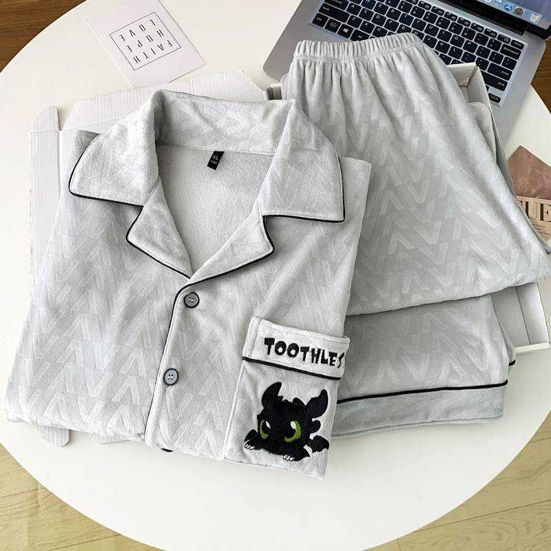 海岛绒睡衣男士秋冬季长袖青少年加大码保暖冬天卡通家居服套装,女士内衣/男士内衣/家居服,睡衣/家居服套装,淘宝优惠券,粉丝福利购,淘宝优惠卷