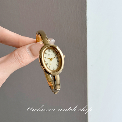 半手镯式手表新款精致椭圆形时尚