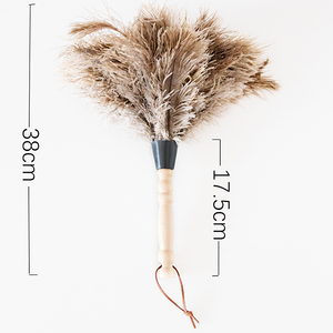 鸵鸟毛掸子车用除尘加大加密 家用清洁不掉毛玉器 鸡毛掸子包邮