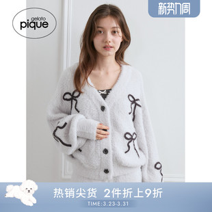 PWNT254026 女睡衣万圣节蝴蝶结V领开衫 gelato pique25秋冬新品
