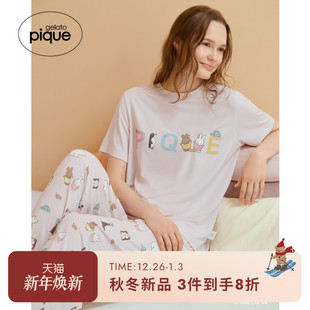 睡衣PWCT254222 女米菲联名水族馆印花短袖 gelato pique25秋冬新品