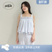 gelato 附胸垫PWCT244347 pique秋冬女睡衣纯色蕾丝吊带衫