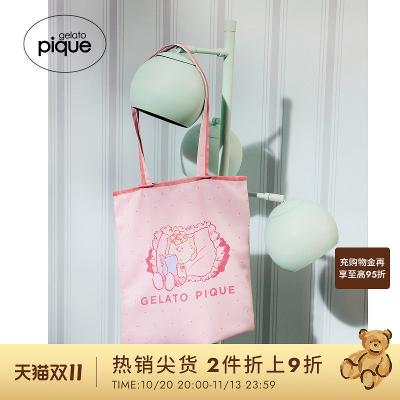 gelato pique26春夏新品女帆布袋史努比联名单肩手提包PWGB262625