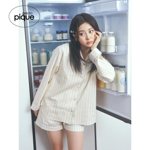 PWFT252281 gelato pique25夏季 新品 女早晨系列吐司刺绣条纹衬衫