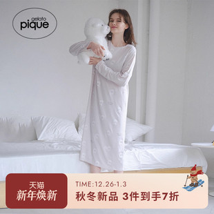 gelato 女睡裙动物蛋糕满印连衣裙居家PWCO254372 pique25秋冬新品