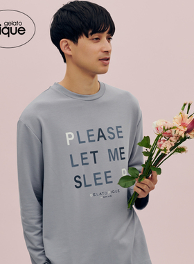 gelato pique春夏男女同款睡衣简约字母长袖T恤PMCT241949