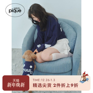 gelato 外穿PWNT245147 pique秋冬女睡衣花卉V领针织开衫