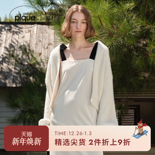 外穿PWNT244071 针织开衫 gelato pique秋冬女睡衣纯色灯笼袖