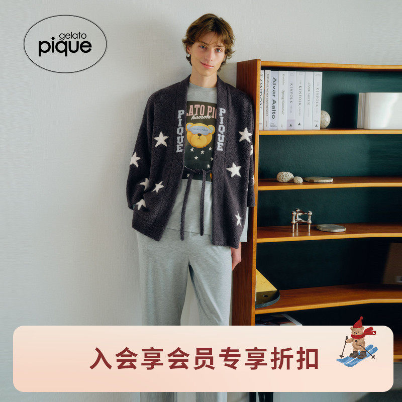 gelato pique26春夏新品男女同款睡裤早安熊系带长裤PMCP261963,女士内衣/男士内衣/家居服,睡裤/家居裤,淘宝优惠券,粉丝福利购,淘宝优惠卷