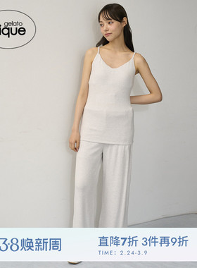 gelato pique25秋冬新品女睡衣雪感纯色吊带背心家居服PWCT254325