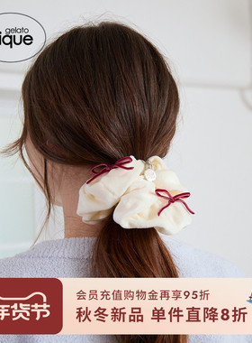 gelato pique25秋冬新品女发圈绒面蝴蝶结甜美发饰PWGA254613