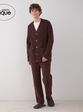 gelato pique春夏男女同款睡裤情人节半边绒长裤PMNP241061