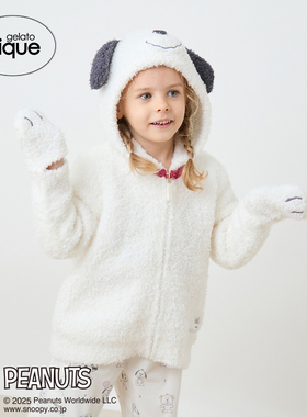 gelato pique25秋冬新品儿童睡衣史努比幼年半边绒连帽PKNT255455