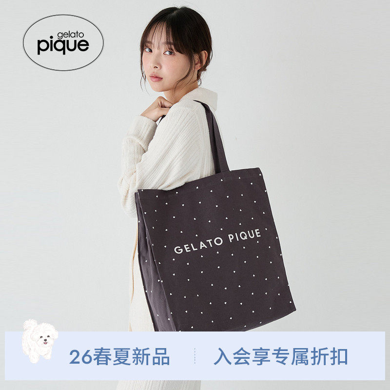 gelato pique26春夏新品女帆布袋碎花波点单肩手提包PWGB261768