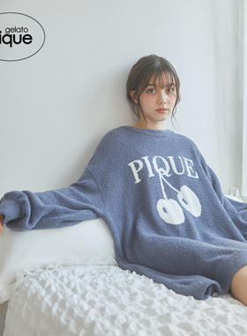 gelato pique25春夏新品女睡裙樱桃提花半边绒连衣裙PWNO251115