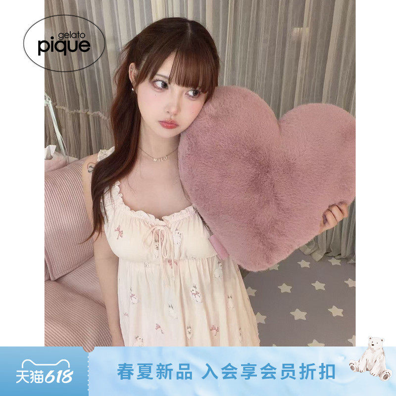 gelato pique26春夏新品女睡衣蝴蝶结兔子无袖带胸垫PWCT261291