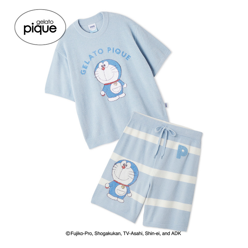 gelato pique秋冬男哆啦A梦提花短袖睡衣套装PMNT254007