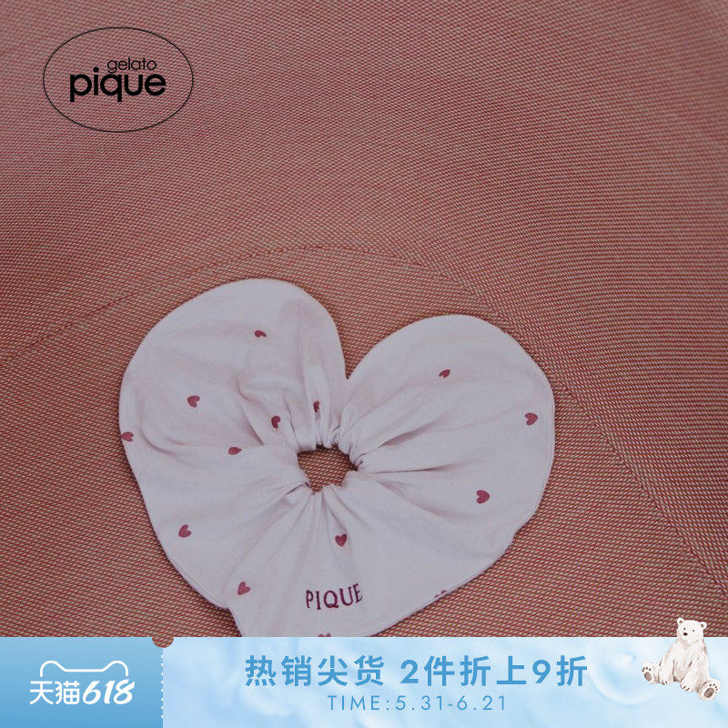 gelato pique25秋冬新品爱心印花女发圈甜美头饰PWGA254701