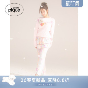 gelato 女睡衣半边绒山本宽斋花卉套头PWNT261021 pique26春夏新品