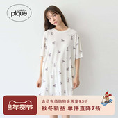 gelato pique25秋冬新品 女睡裙雪纳瑞满印花连衣裙PWCO254363