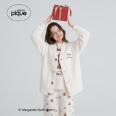 男女睡衣半边绒Steiff熊开衫 gelato pique25秋冬新品 PUNT255037