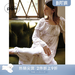 gelato 女睡裙穆夏百合花连衣裙带胸垫PWCO254335 pique25秋冬新品