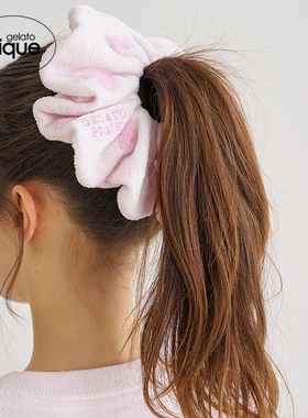 gelato pique25夏季新品女爱心提花毛绒大肠发圈头饰PWGA252565