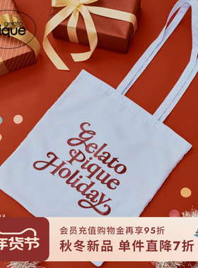 gelato pique25秋冬新品女帆布袋字母单肩手提袋圣诞PWGB255660
