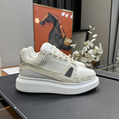 板鞋 ins街拍潮鞋 男 马毛豹纹秀款 小胖丁厚底美式 trainer小白鞋 时尚